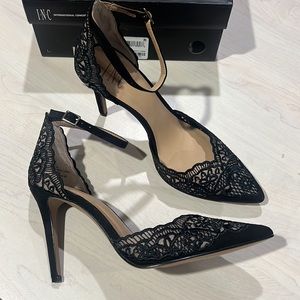 Brand New I.N.C. Kinlee Black Lace Pumps Sz 7
